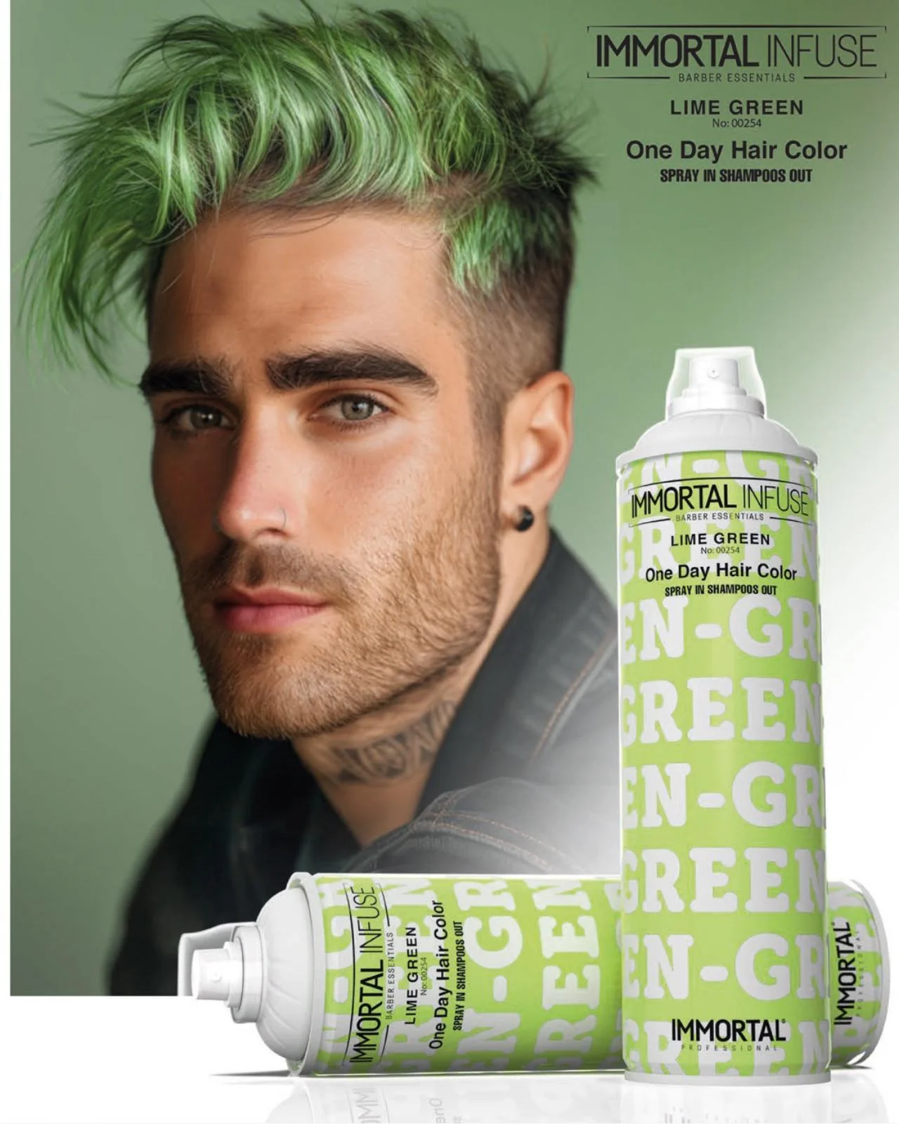 Lime Green Temporary Tinting Spray - Image 4