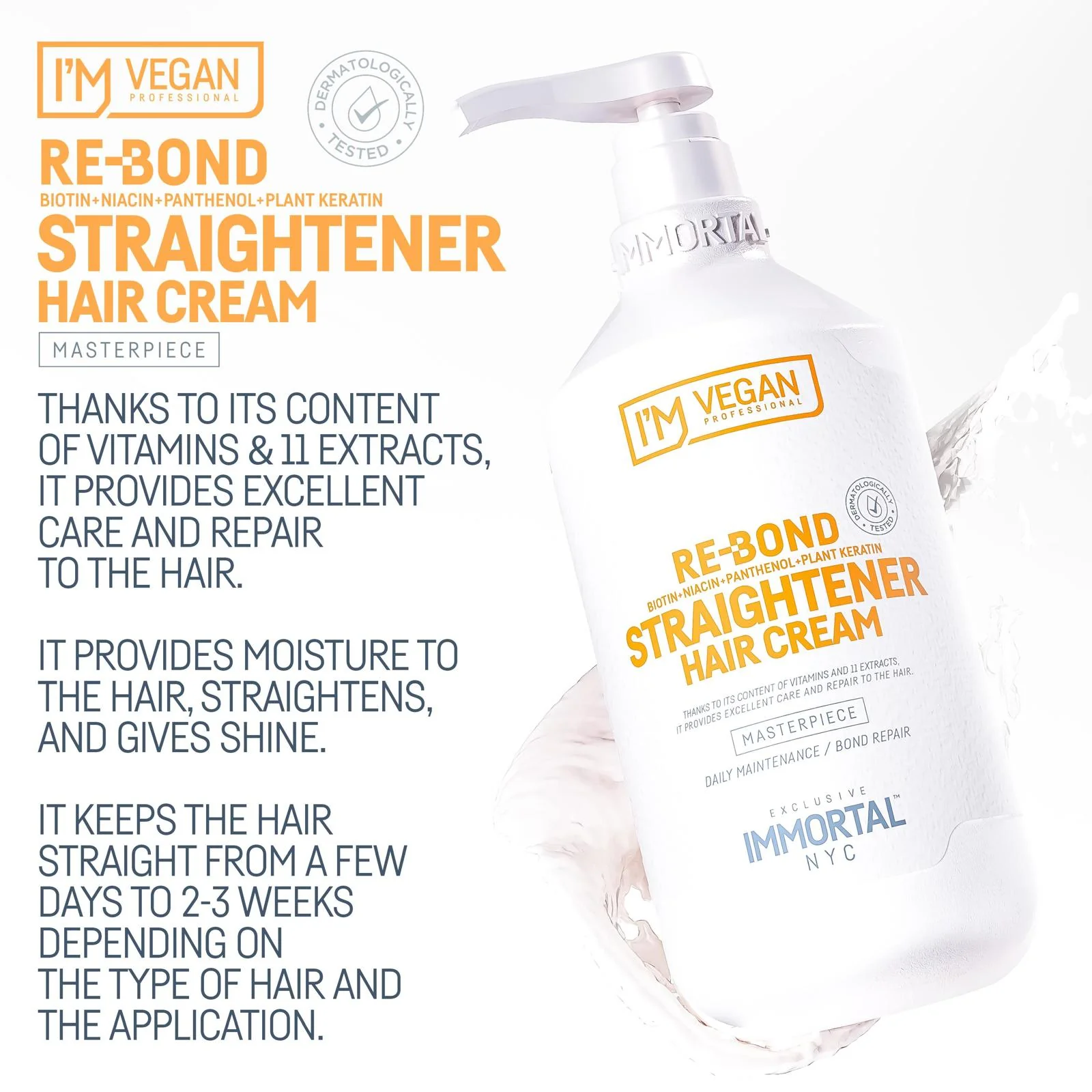 Vegan Shampoo Straightener Cream - Image 2